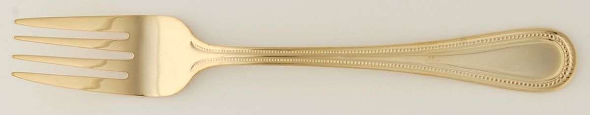Continental Bead (Gold Electroplate) Individual Salad Fork by Wallace Silver-1