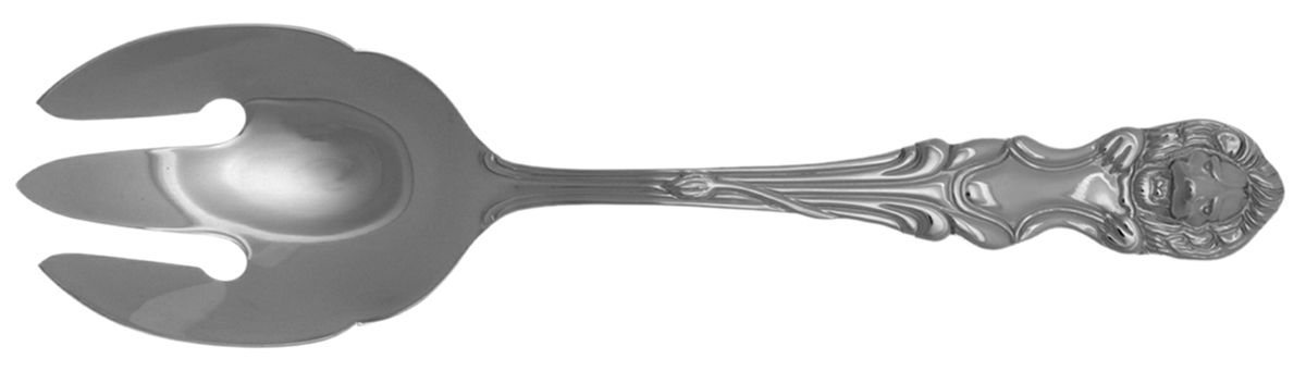 Lion (Stainless) Solid Salad Serving Fork by Wallace Silver-1