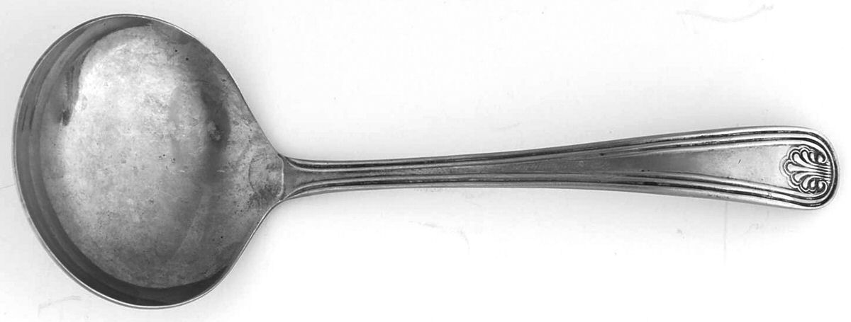 W1A6 (SILVERPLATE) Solid Piece Cream Ladle by William Adams-Sheffield-Birminghan-1