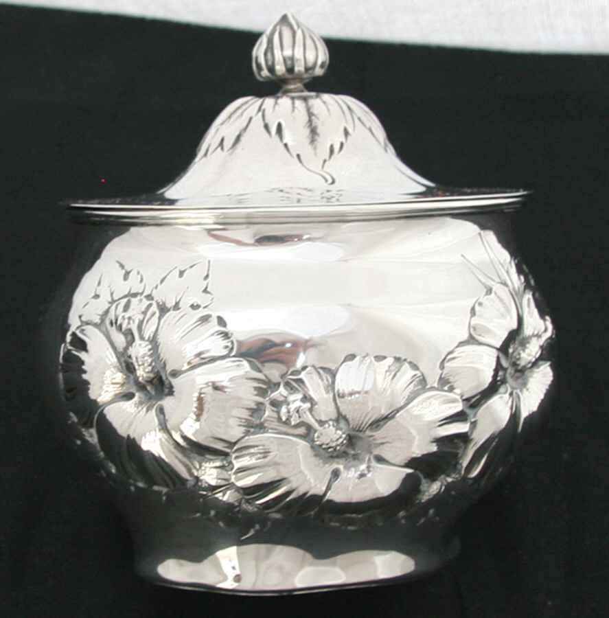 6545 (Sterling, Hollowware) Sugar Bowl & Lid by Whiting Manf Co-1