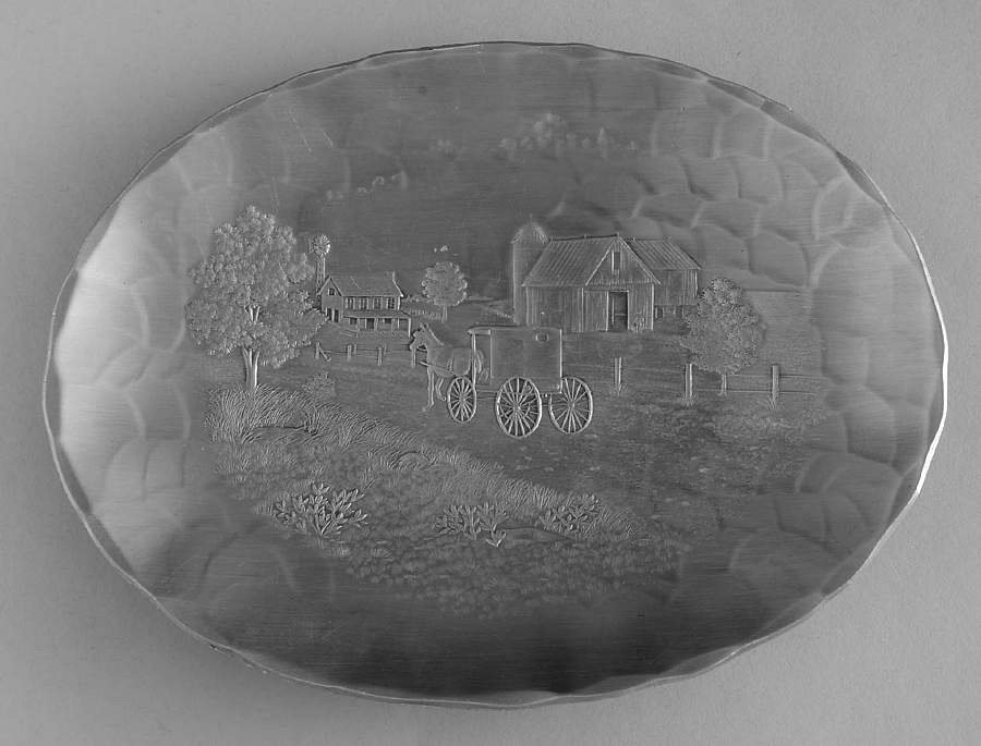 Coming Home (Aluminum, Hollowware) 6" Oval Bowl by Wendell August-1