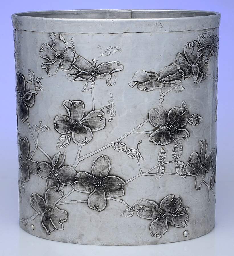 Dogwood (Metal, Hollowware) Waste Basket by Wendell August-1