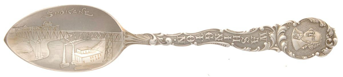 States & Cities Souvenir Spoons(Sterling) Washington State Fruit/Orange Spoon by Wendell-1