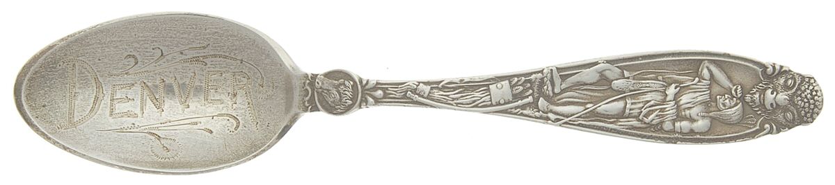 States & Cities Souvenir Spoons(Sterling) Colorado Teaspoon by Wendell-1