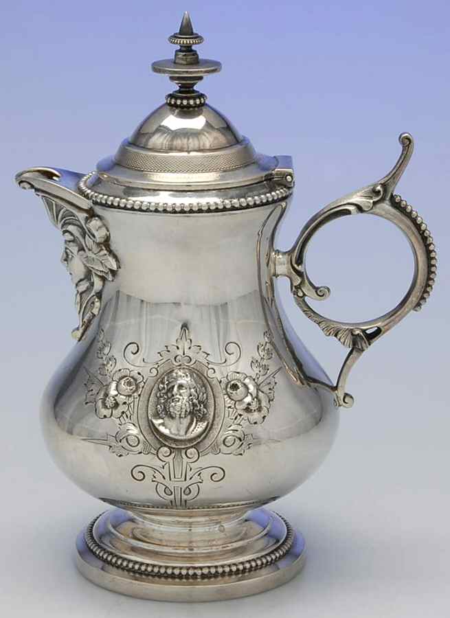 Medallion (Coin, Hollowware) Creamer & Hinged Lid by Wood & Hughes-1