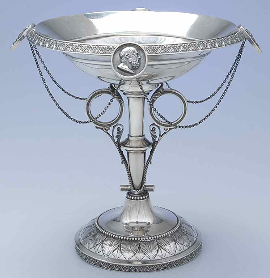 Medallion (Coin, Hollowware) Tall Compote by Wood & Hughes-1