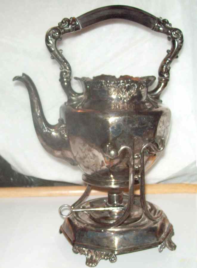 5097 (Silverplate, Hollowware) Kettle, Stand & Burner by Wilcox Silverplate-1
