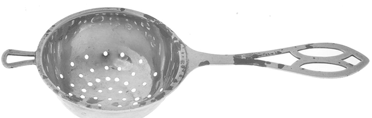 Pierced Handle Series (Sterling) Solid Individual Overcup Tea Strainer by Webster Co-1