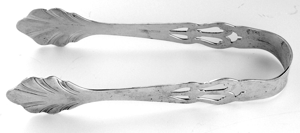 Pierced Handle Series (Sterling) Large Ice Serving Tongs by Webster Co-1