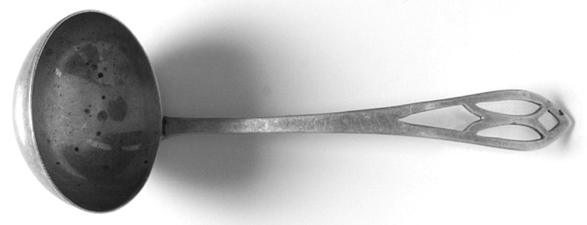 Pierced Handle Series (Sterling) Solid Piece Cream Ladle by Webster Co-1