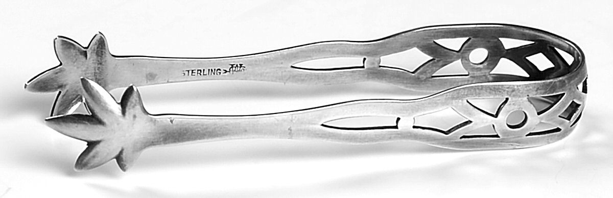 Pierced Handle Series (Sterling) Sugar Tongs by Webster Co-1