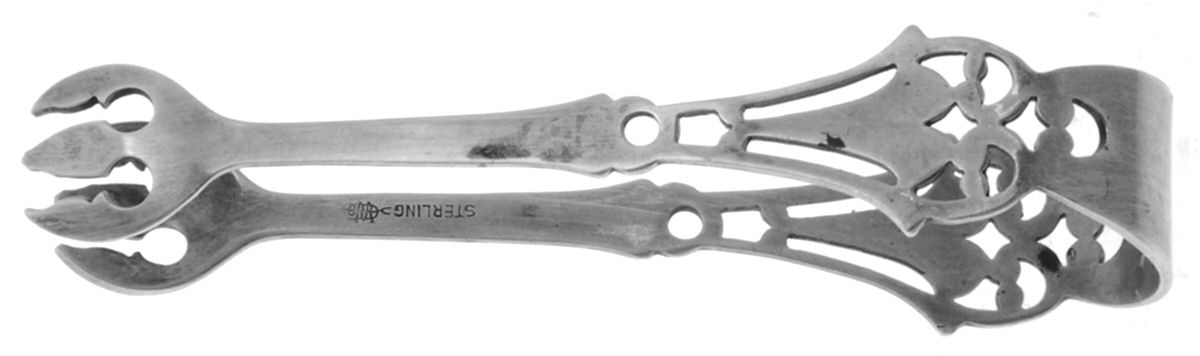 Pierced Handle Series (Sterling) Sugar Tongs by Webster Co-1
