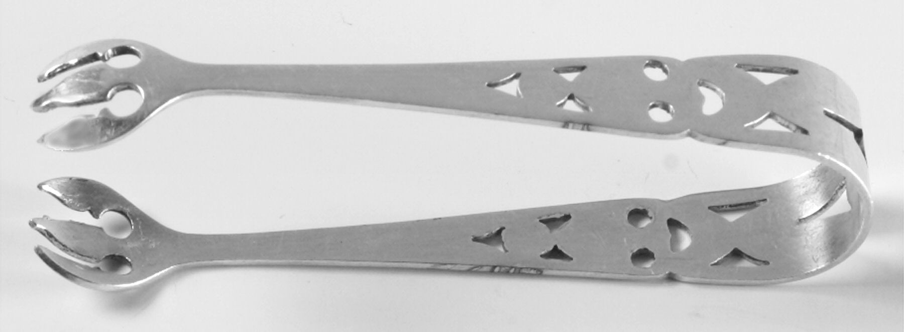 Pierced Handle Series (Sterling) Sugar Tongs by Webster Co-1