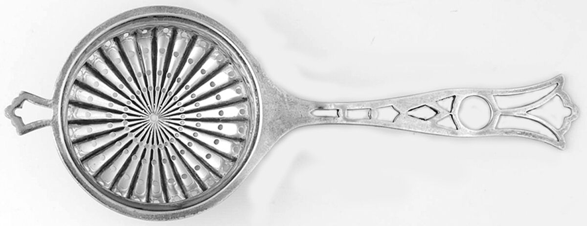 Pierced Handle Series (Sterling) Solid Individual Overcup Tea Strainer by Webster Co-1