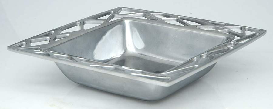 Symphony (Armetale, Hollowware) 12" Square Bowl by Wilton Armetale-1