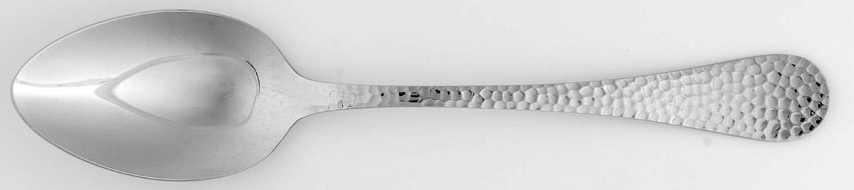 Hammered (Stainless) Place/Oval Soup Spoon by Wallace Silver-1
