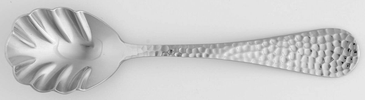 Hammered (Stainless) Sugar Shell Spoon by Wallace Silver-1