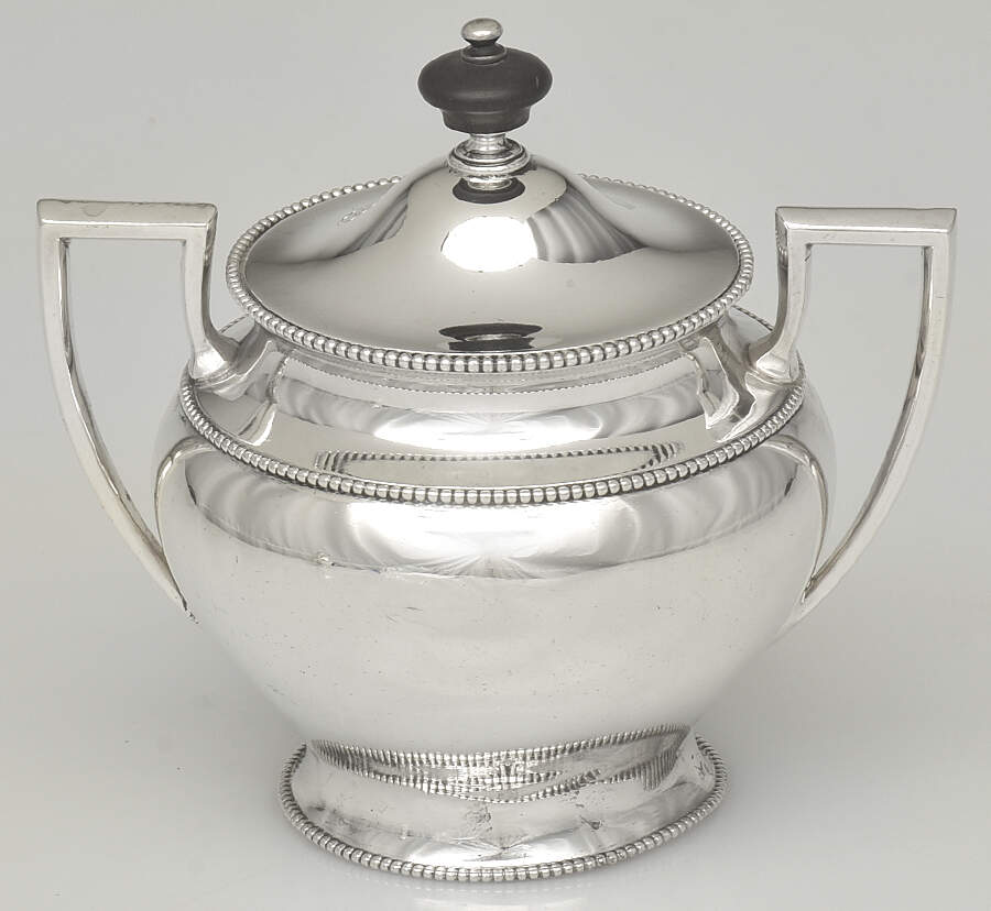 545 (Sterling, Hollowware) Sugar Bowl & Lid by Wallace Silver-1