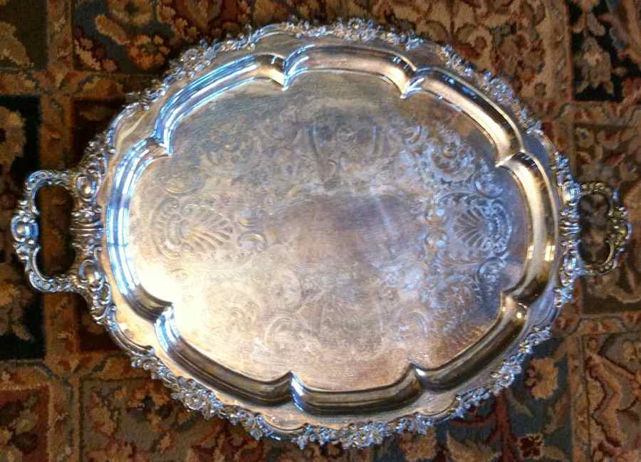 E1005-24 (Silverplate, Hollowware) 30" Waiter Tray by Wallace Silver-1