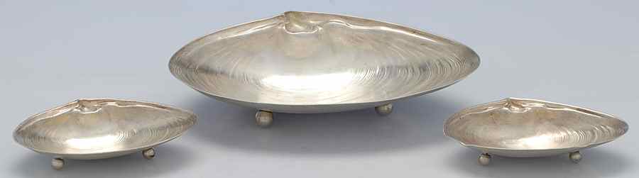 393 (Sterling, Hollowware) 3 Piece Nut Set (1 Master, 2 Individual) by Wallace Silver-1