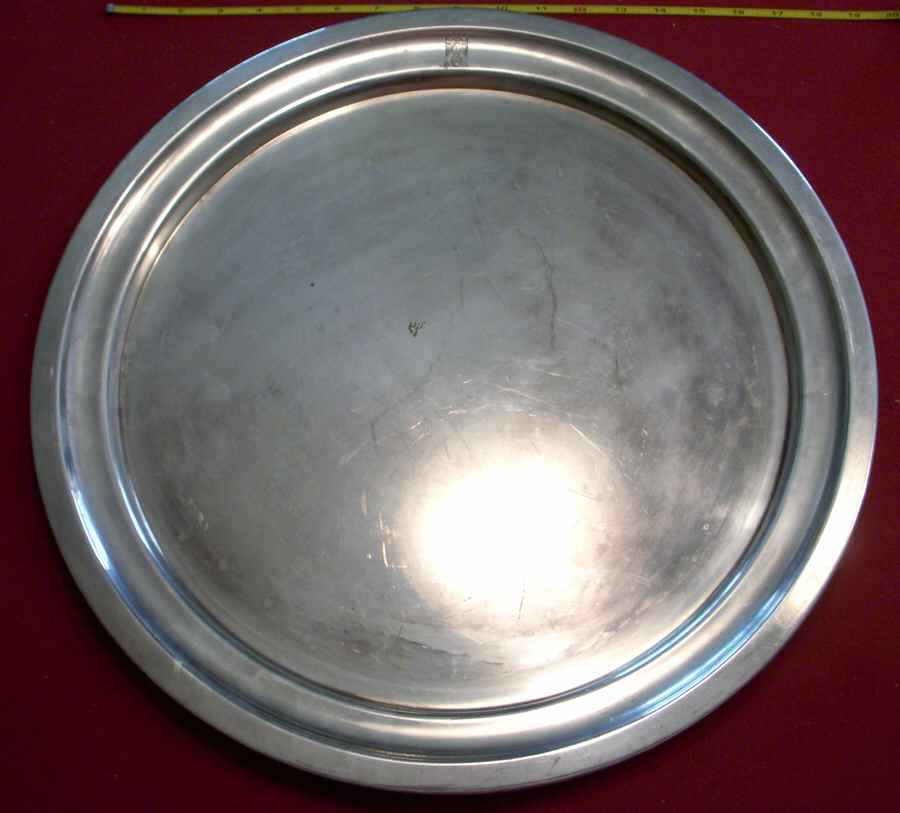 Silverplate Hollowware 19" Round Tray by Wellner (Germany)-1