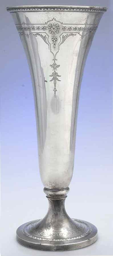 8869A (Sterling, Hollowware) Weighted Trumpet Vase by Whiting Manf Co-1