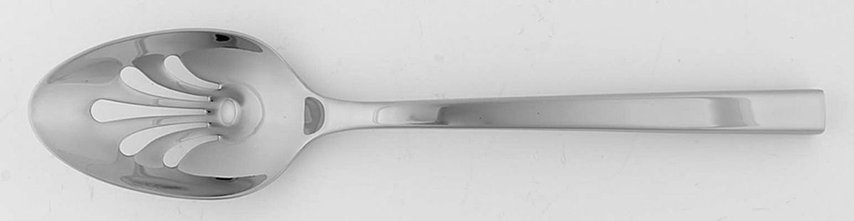 Polished (Stainless) Pierced Tablespoon (Serving Spoon) by Wedgwood Silver-1