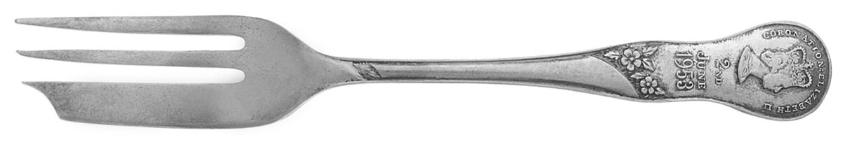 Royalty Souvenir Spoons (Silverplate) Fork-Pastry by Walker & Hall-1