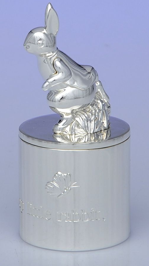 Peter Rabbit (Silverplate) First Tooth and Curl Box Set by Wedgwood Silver-1