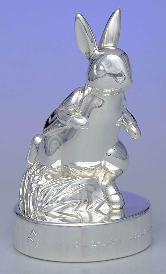 Peter Rabbit (Silverplate) Money Box by Wedgwood Silver-1