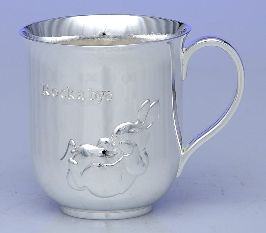 Peter Rabbit (Silverplate) Baby Cup by Wedgwood Silver-1