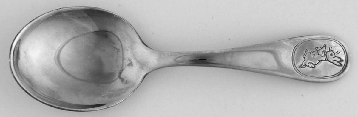 Peter Rabbit (Silverplate) Straight Handle Baby Spoon by Wedgwood Silver-1