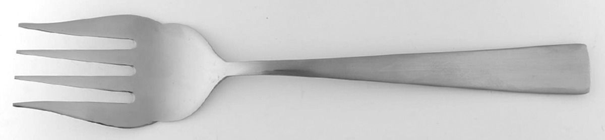 Satin Oasis (Stainless) Medium Solid Cold Meat Serving Fork by Wallace Silver-1