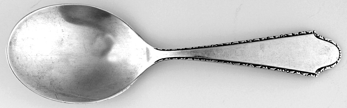 WSC76 (Sterling) Straight Handle Baby Spoon by Webster Co-1