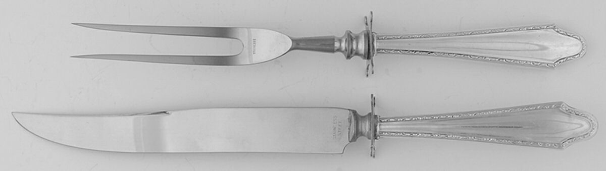 WSC76 (Sterling) 2 Piece Small Carving Set W/ Sterling Guard by Webster Co-1