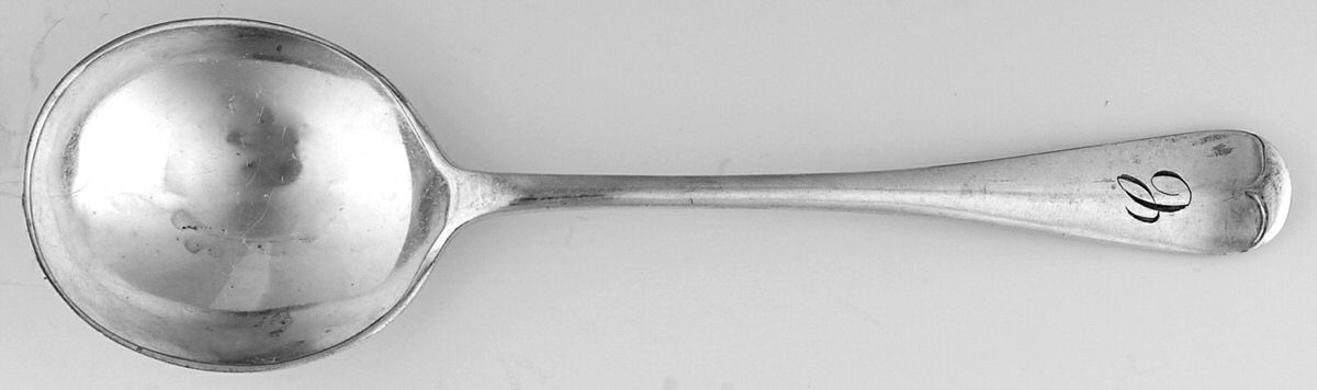 WKL26 (Silverplate) Monogram Round Bowl Soup Spoon (Gumbo) by Walker & Hall-1