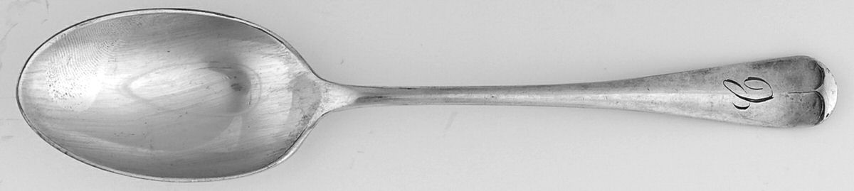 WKL26 (Silverplate) Monogram Place/Oval Soup Spoon by Walker & Hall-1