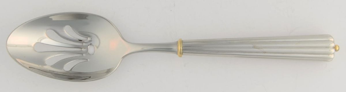 Fete d'Or (Stainless) Pierced Tablespoon (Serving Spoon) by Waterford-1