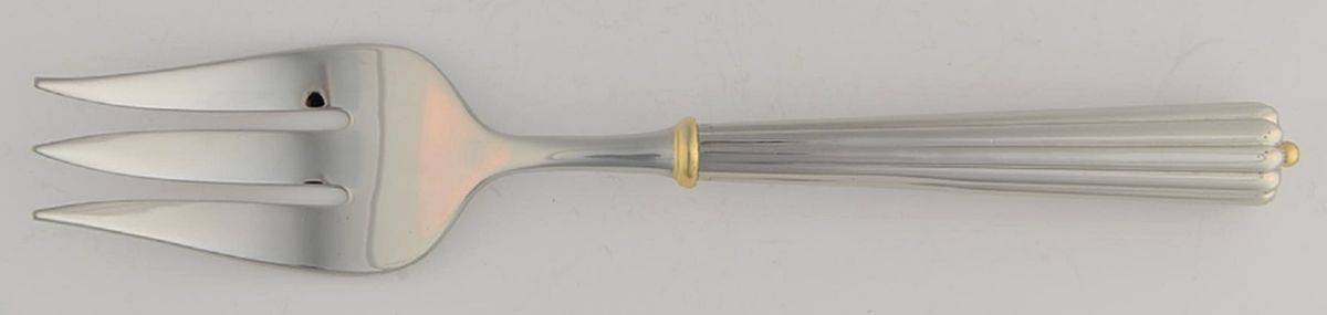 Fete d'Or (Stainless) Medium Solid Cold Meat Serving Fork by Waterford-1