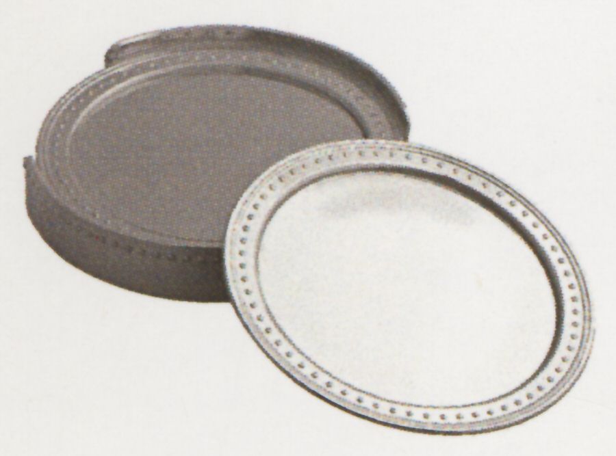 Grosgrain (Nickelplate, Hollowware) Coaster - Set of 4 with Holder by Wedgwood Silver-1