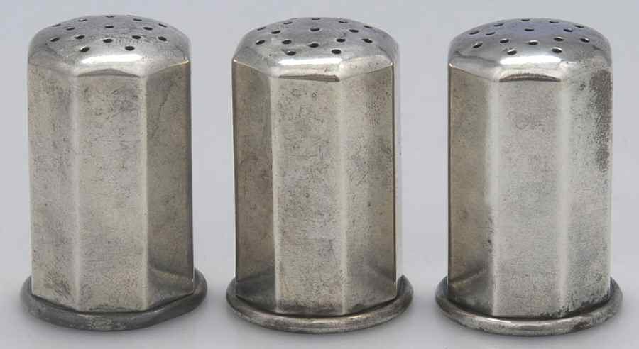 5705 (Sterling, Hollowware) Set of 3 Individual Salt Shaker by Whiting Manf Co-1