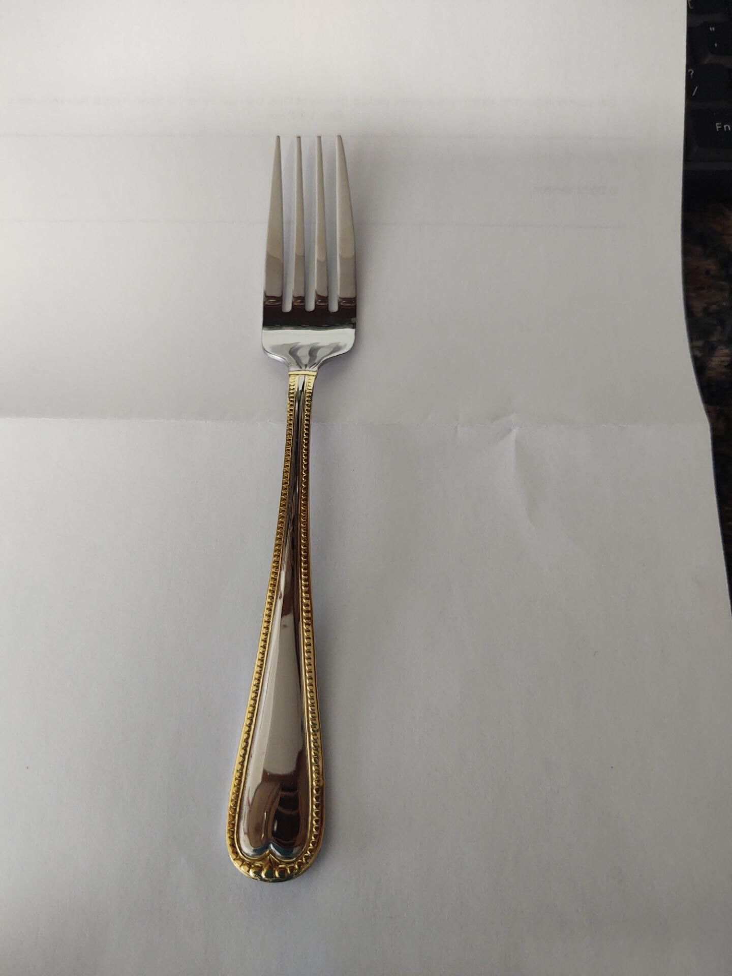 Newcastle (Gold Accent) Fork by Wallace Silver-1