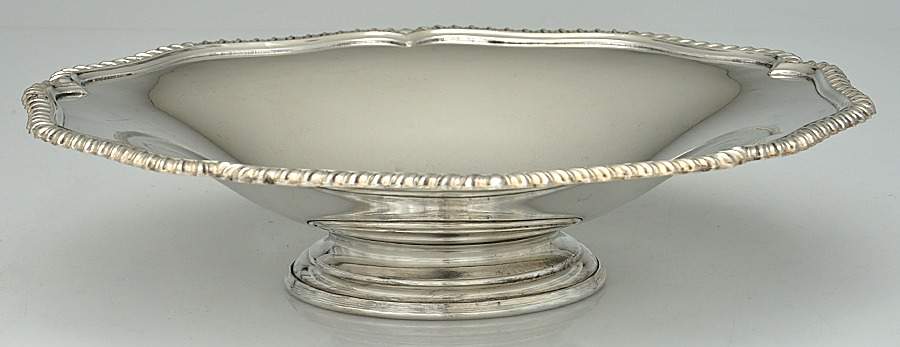 Silverplate Hollowware 11" Round Pedestal Centerpiece by William Adams-Sheffield-Birminghan-1