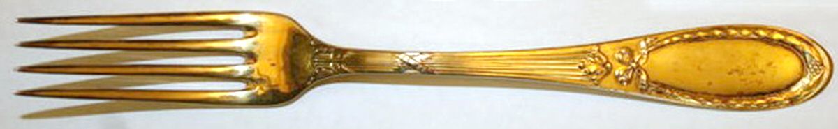 WLN27 (Gold Electroplate) Fork by Wellner (Germany)-1
