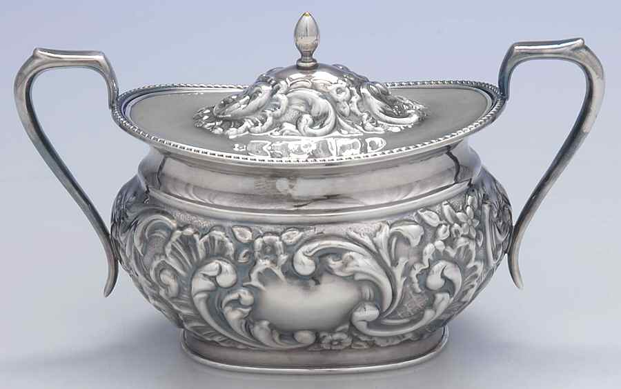 E1705 (Silverplate, Hollowware) Sugar Bowl & Lid by Wallace Silver-1