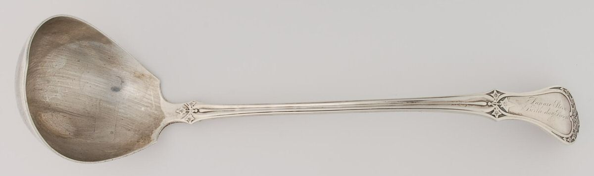 WTV4 (Sterling) Solid Soup Ladle by John L Westervelt-1