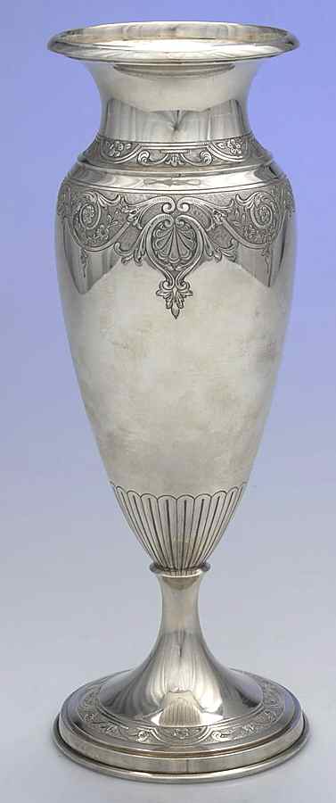 3088A (Sterling, Hollowware) 12" Weighted Trumpet Vase by Whiting Manf Co-1