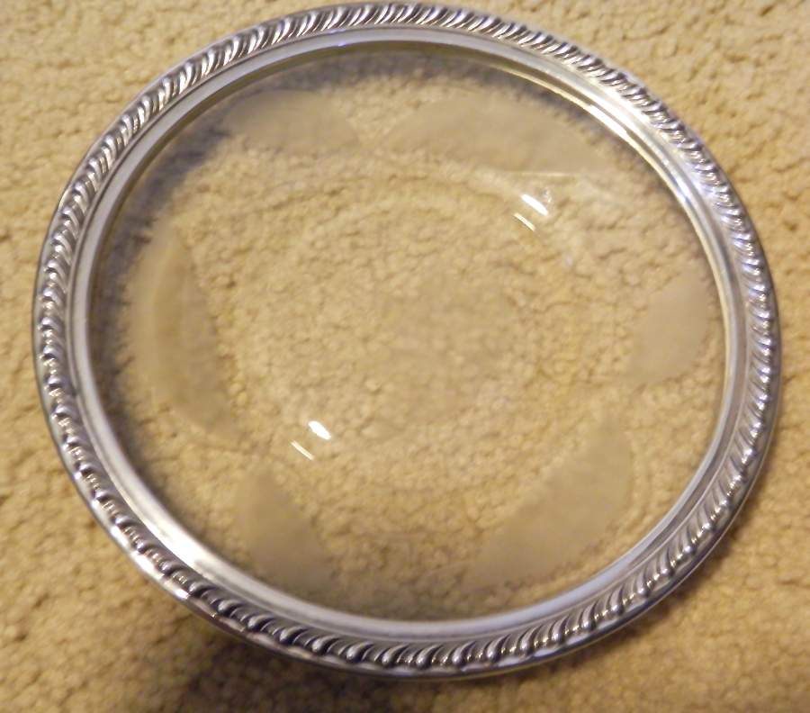 4237 (Sterling, Hollowware) Crystal Lemon Dish with Sterling Rim by Wallace Silver-1