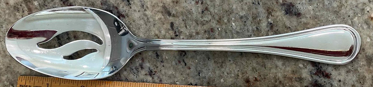 WAS225 (Stainless) Pierced Tablespoon (Serving Spoon) by Wallace Silver-1