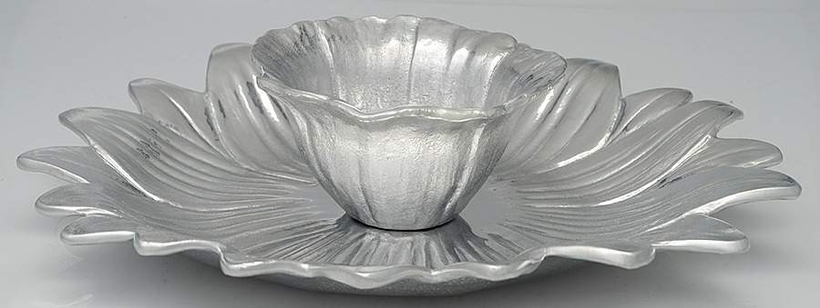 Garden Art (Armetale, Hollowware) 2 Piece Chip & Dip Set by Wilton Armetale-1